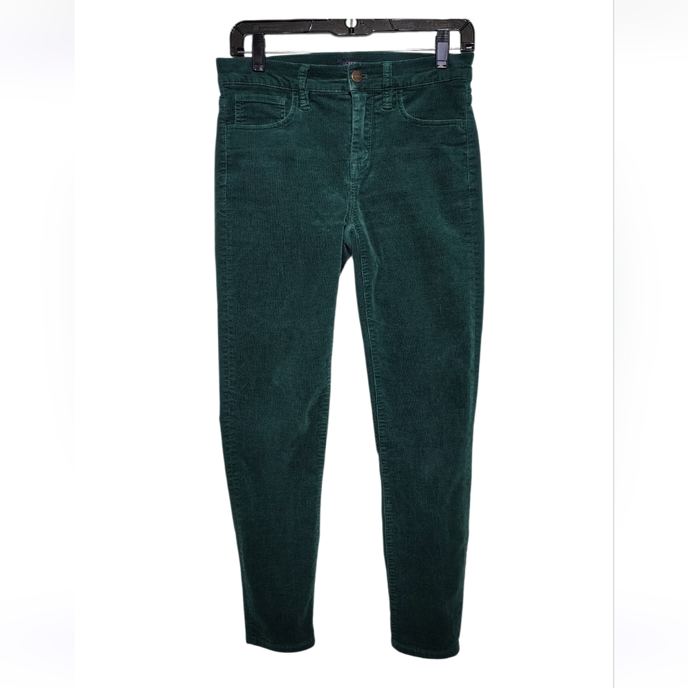 J Crew Green Mini Courdoroy Pants size 26